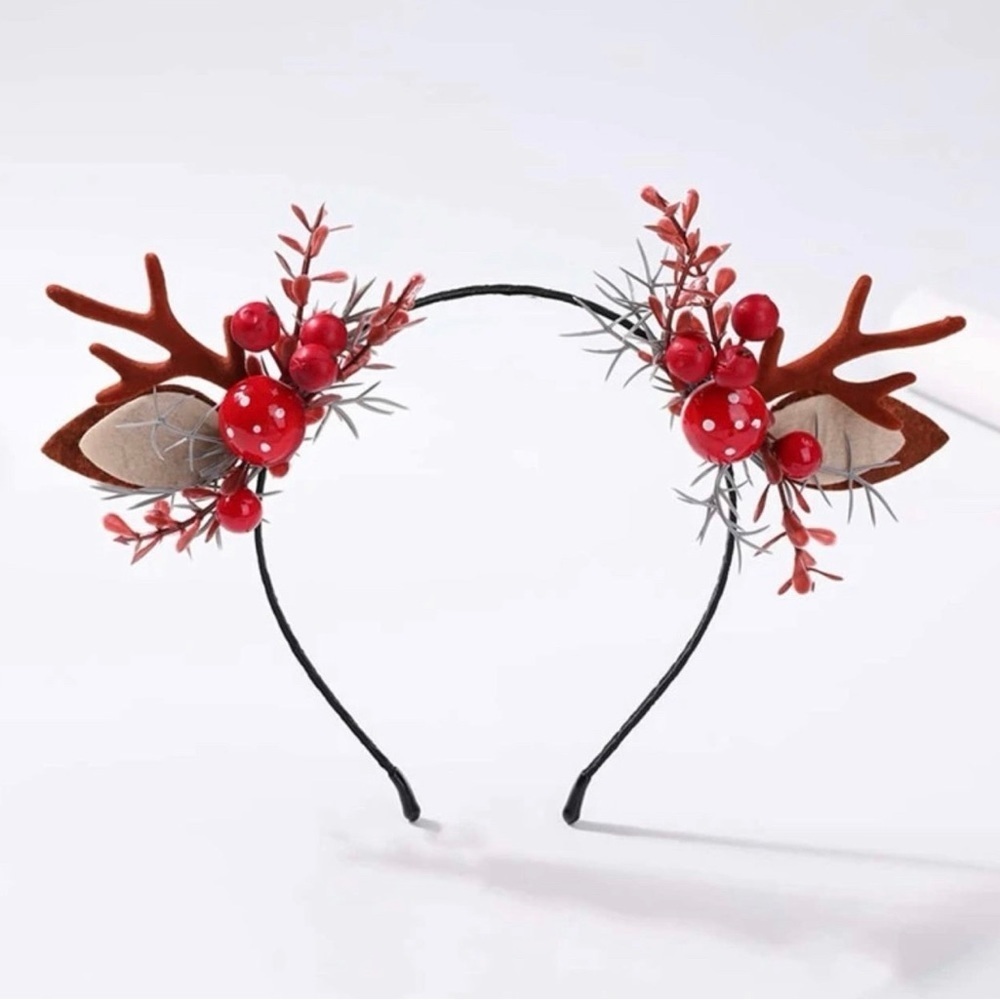 Christmas Antler Headband, Christmas Headband, Antler Headpiece, Holiday Antlers